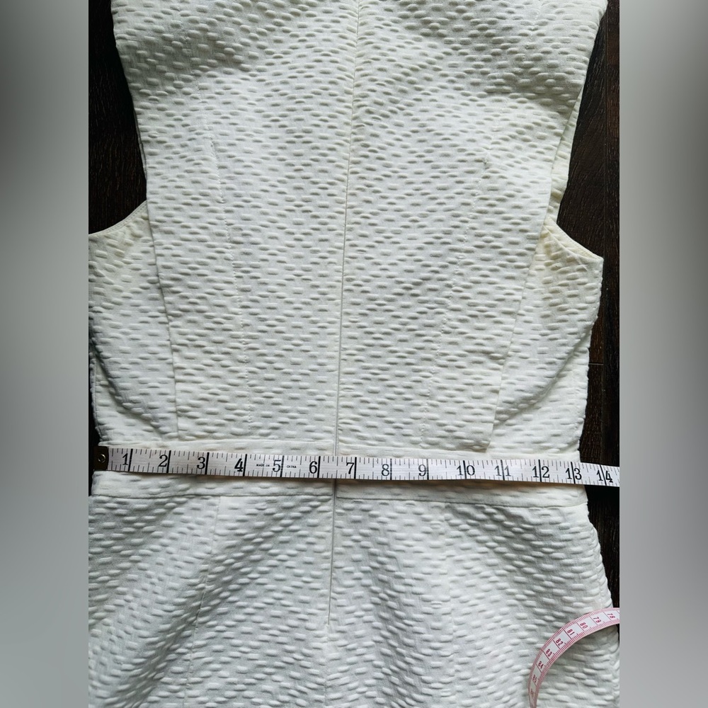 Chic Textured White Mini Dress - Picture 6 of 13